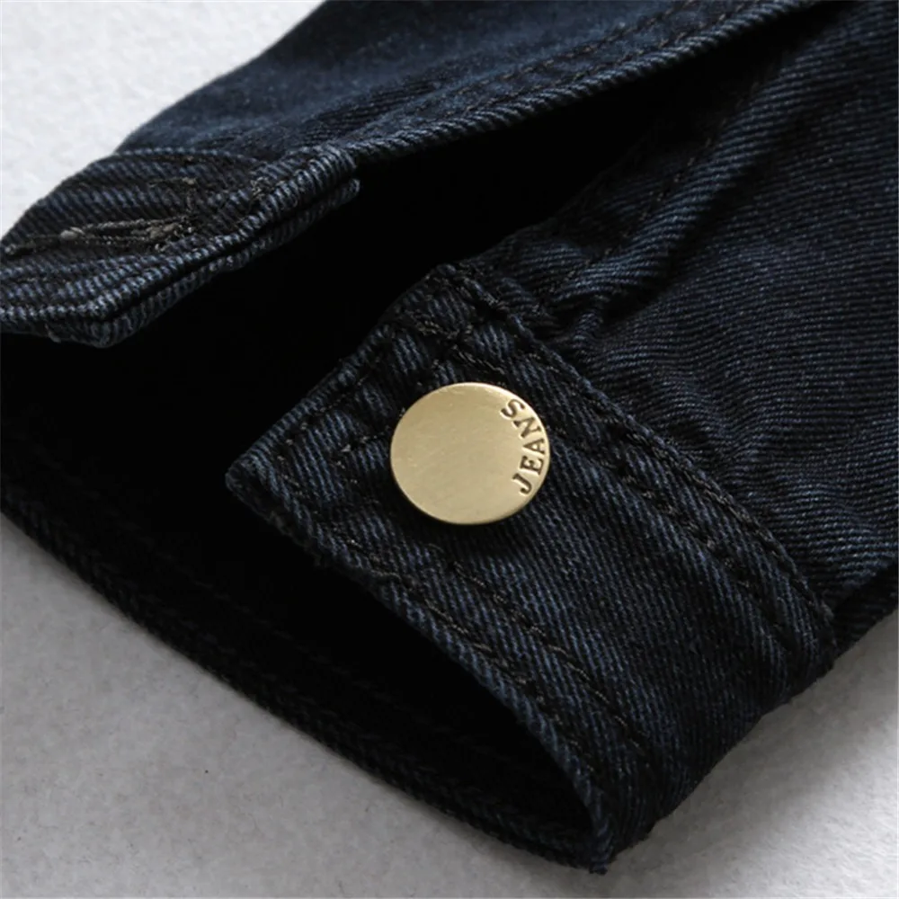 Шанхай история в винтажном стиле Осень зима Для мужчин длинный рукав деним