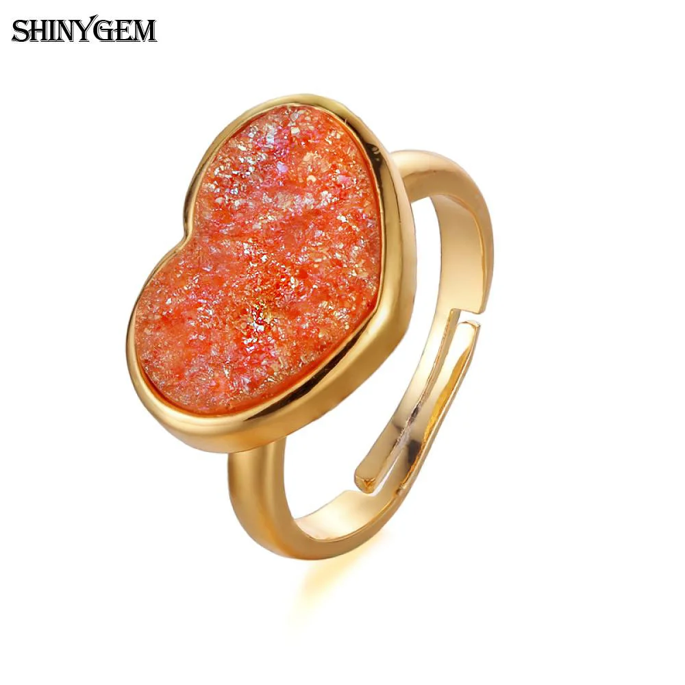 Женское свадебное кольцо ShinyGem роскошное с большим сердцем и натуральным