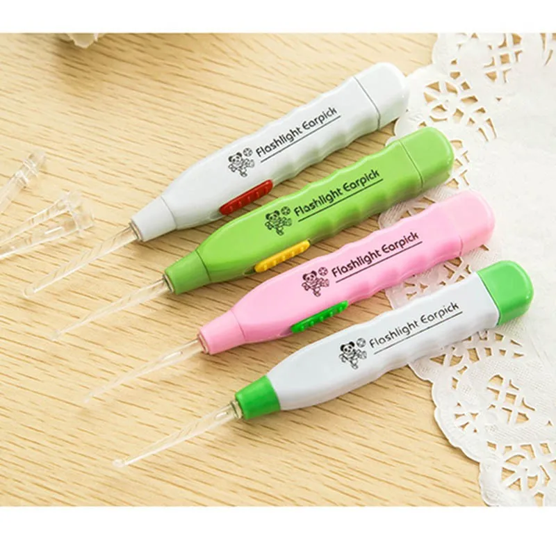 Ухо очиститель светодиодные Уход ушной серы ложку чистой макияж фонарик уха