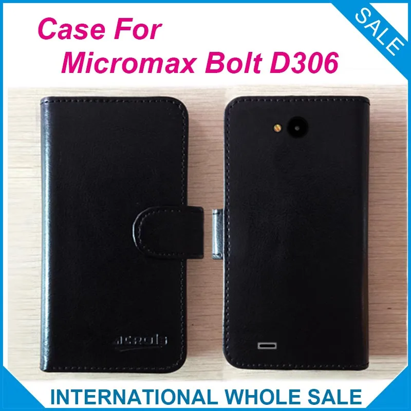 

Hot!! 2016 Micromax Bolt D306 Case, 6 Colors High Quality Leather Exclusive Case For Micromax Bolt D306 Cover Phone Bag tracking