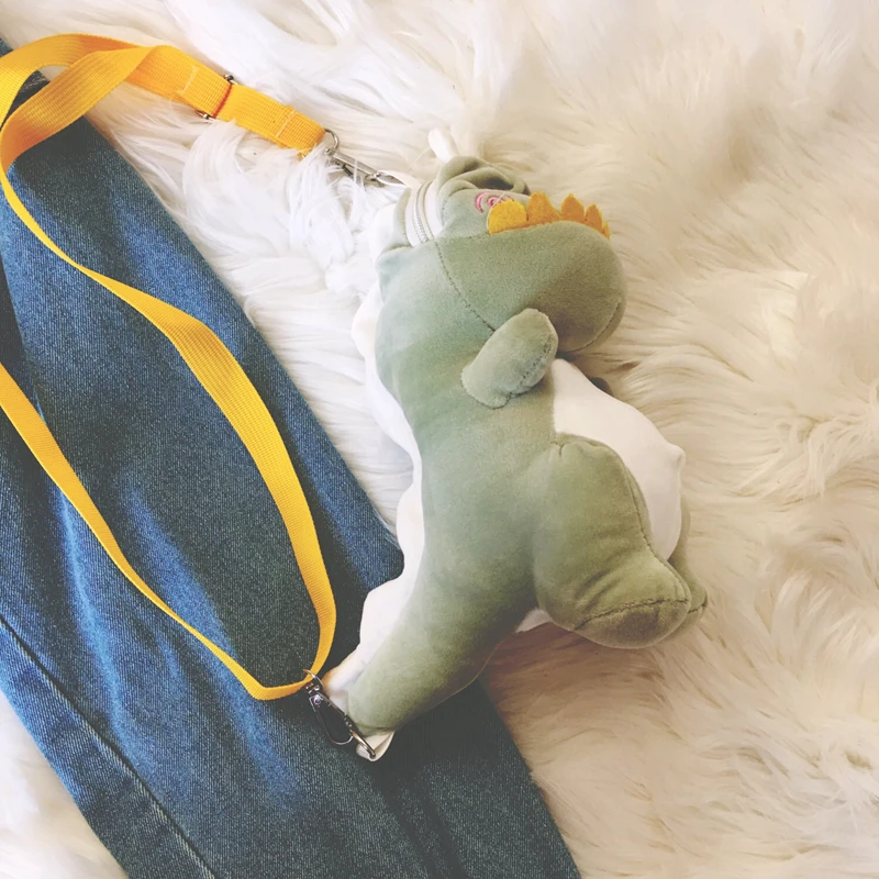 Сумка в форме милого динозавра в стиле новой моды 2019 года, плюшевая, для девочки, лучший подарок для друзей.