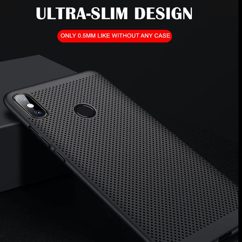 Ультратонкий сетчатый жесткий чехол для телефона Redmi S2 6 7 4X 4 5 6A Plus 6Pro Note 3 3S 5A Pro
