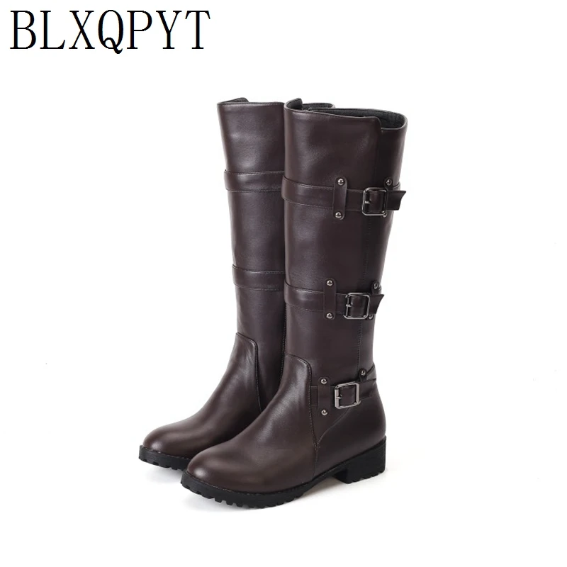 BLXQPYT/Лидер продаж весенне-осенние сапоги до колена женская модная обувь на