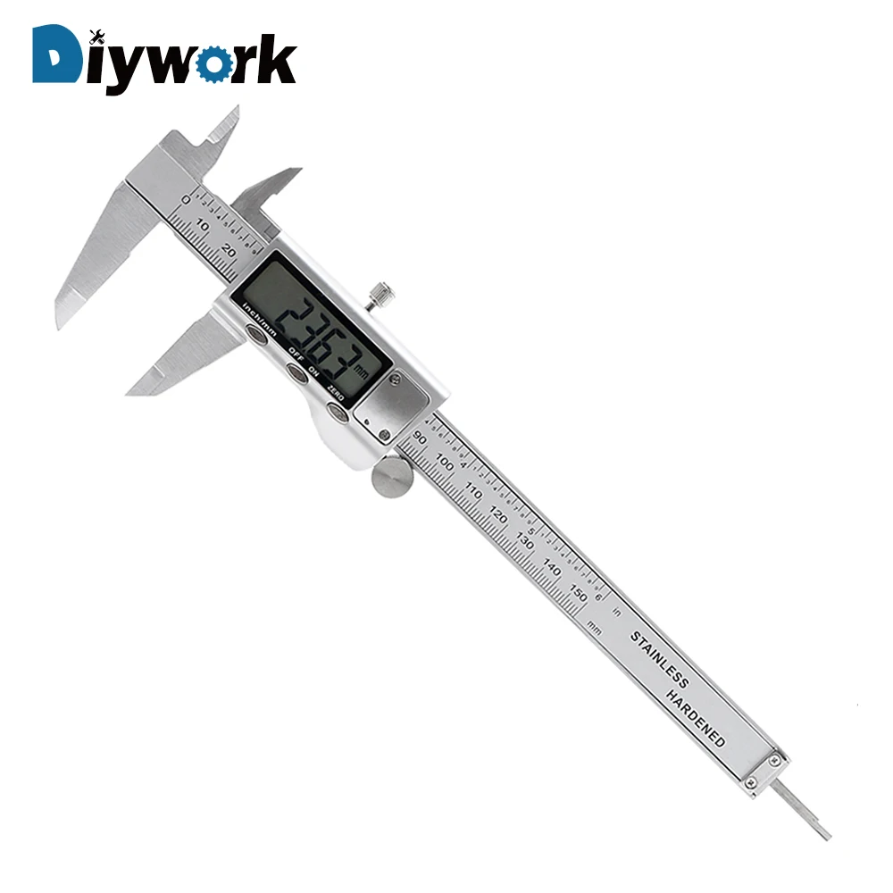 DIYWORK высокоточные Штангенциркули 6 дюймов 150 мм штангенциркуль измерительный
