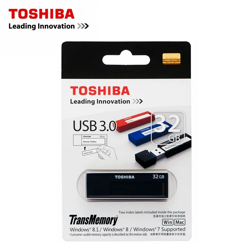 TOSHIBA USB 3 0 usb флеш накопитель 64G 32G 16G пластиковый флешка поддержка официальной
