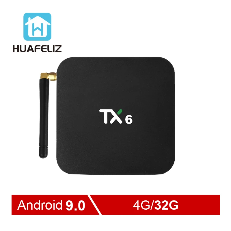 ТВ приставка TX6 Smart Android 9 0 4G 32G Allwinner H6 четырехъядерный 2 + 5G Dual Wifi BT 4 1 телеприставка