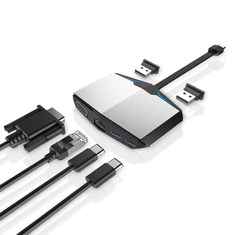 Конвертер HDMI в VGA Type c картридер RJ45 PD для Asus ZenBook Pro 3 Deluxe Flips UX390 UX490 UX370UA|USB-хабы| |