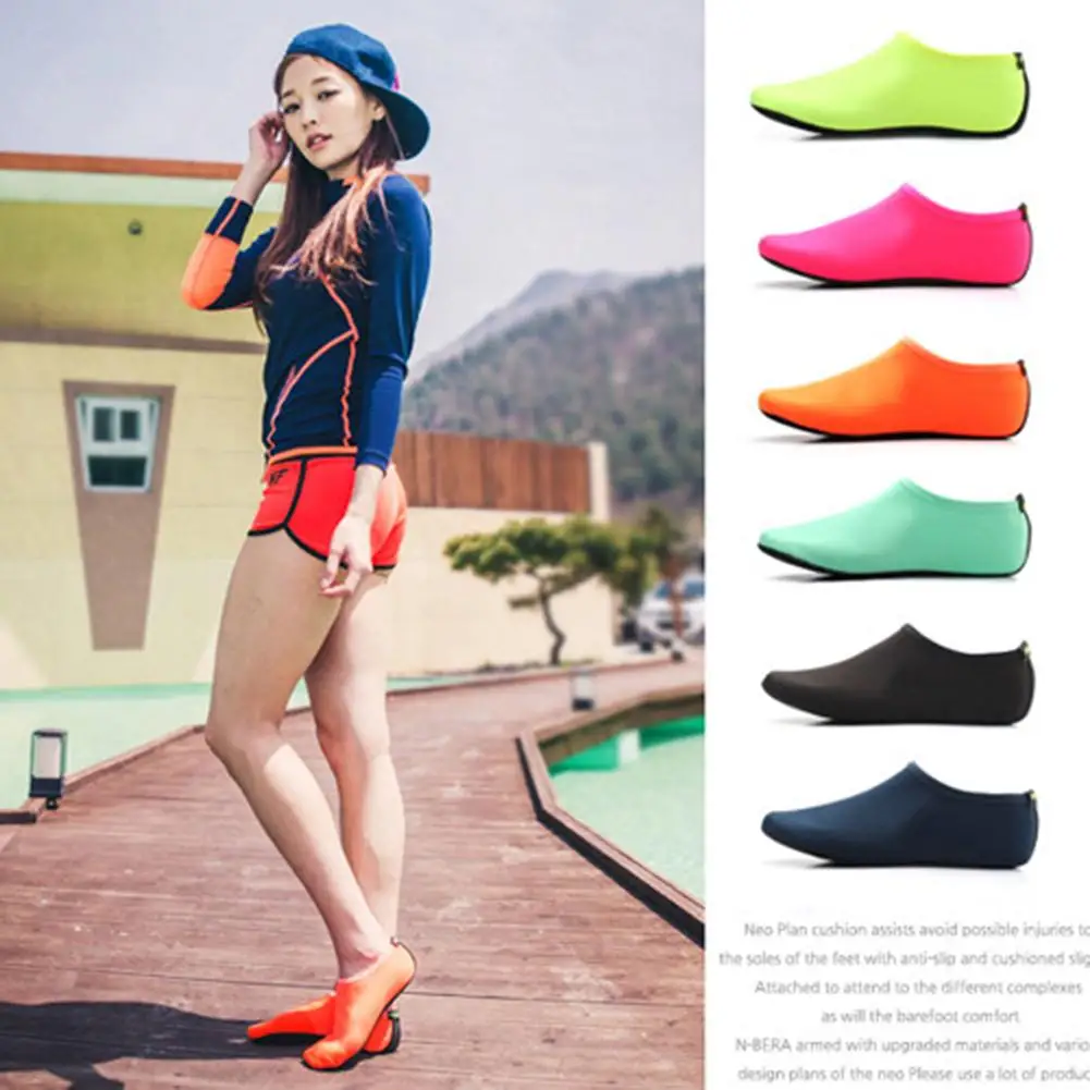 

1 Pair Summer Beach Diving Surfing Sport Scuba Socks Non-Slip Barefoot Protector Skin Shoes Women Men Fashion Breathable Socks
