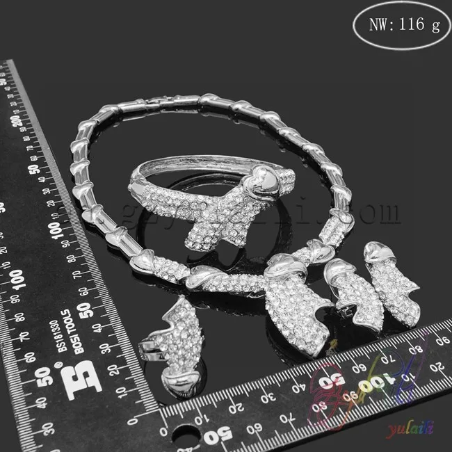 2016 Невесты ювелирные изделия кристалл набор для помолвки|jewelry sets for girls|jewelry snap setsset
