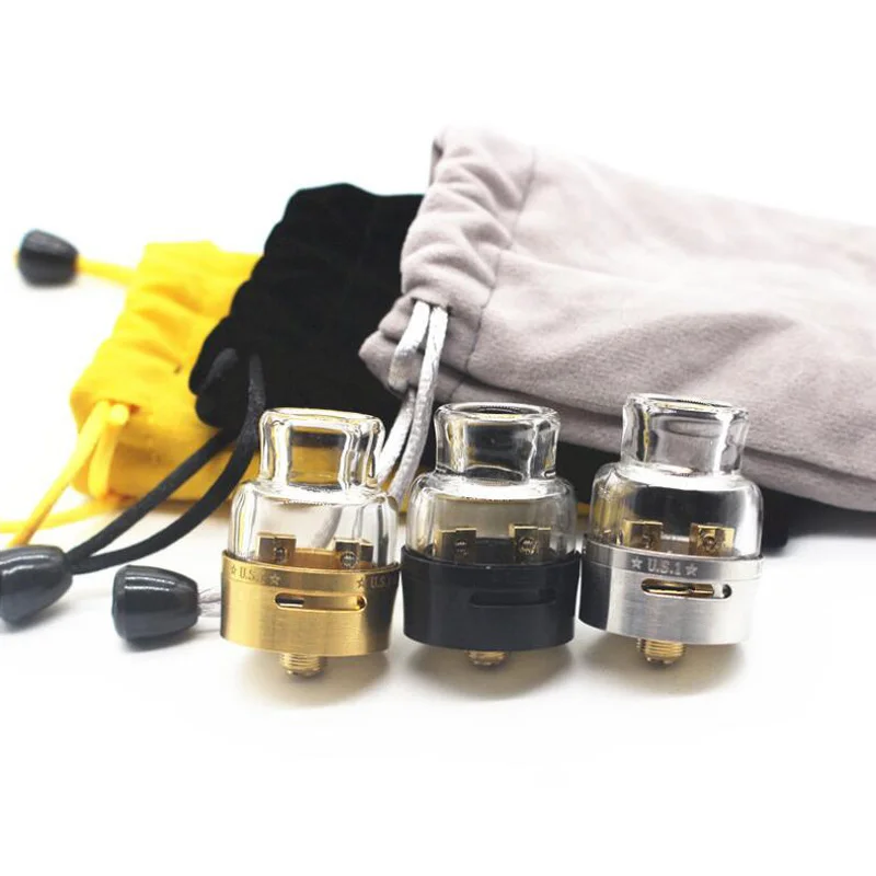 Kingfish US1 RDA Atomizer for box mod vape Electronic Cigarette Glass Tank Rebuildable Dripping Adjustable Airflow | Электроника