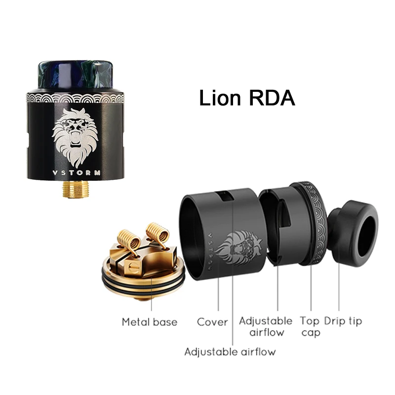 Электронная сигарета Vapor Storm ECO Pro Box Mod ABS Vape 5-80 Вт переменная мощность TC 510 Thread Lion RDA