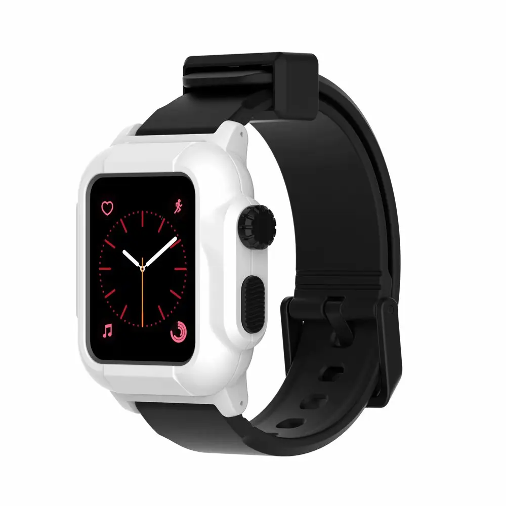 Водонепроницаемый корпус ремешки для часов Apple Watch Series 2/3 42 мм Плавание Серфинг силиконовые водонепроницаемые часы ремешок