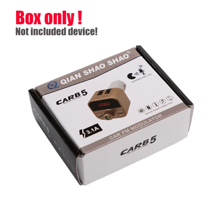 Retail box only JINSERTA автомобильный стиль Bluetooth fm-передатчик автомобильный комплект свободные руки MP3 плеер TF USB флеш музыкальный адаптер двойной usb зарядка - Название цвета: Retail box only