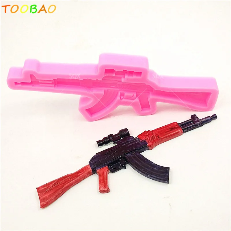 Высококачественная силиконовая форма для торта в форме пистолета выпечки