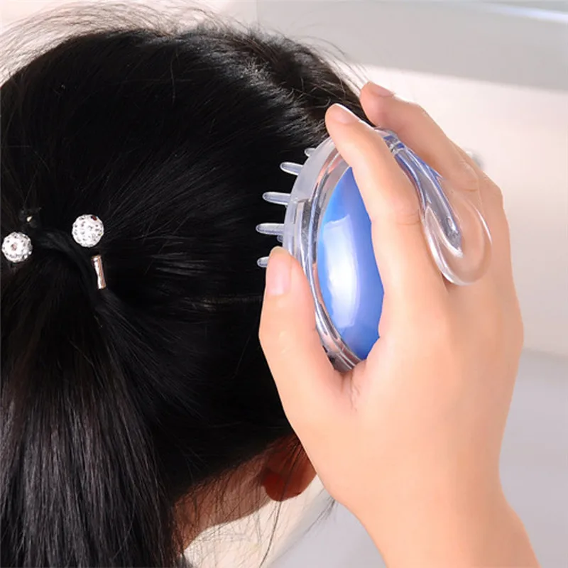New Silicone Shampoo Scalp Brush Shower Body Washing Hair Massage ABS Massager Comb escova de cabelo | Красота и здоровье