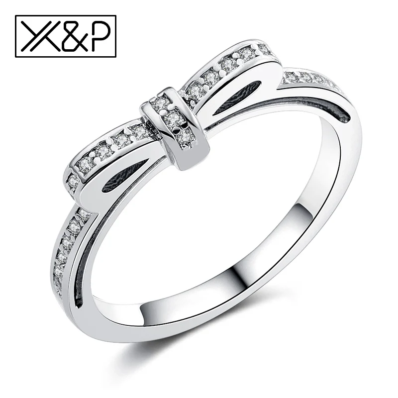 X& P для свадебной фотосъемки с кольцом для Для женщин; Модный комплект из 6 коготь со шпильками с белым кубическим цирконием серебристого цвета женские Обручение Для женщин кольцо ювелирные изделия - Цвет основного камня: Silver 8