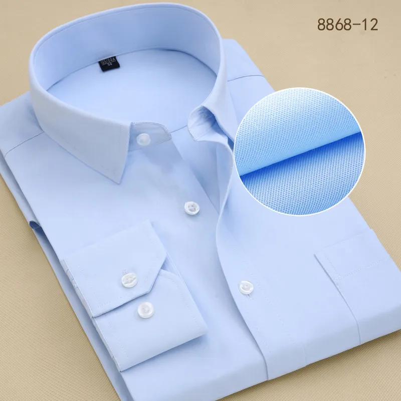 12 Большие размеры 8XL 7XL Брендовые мужские рубашки Повседневная белая черная саржевая однотонная официальная рубашка соц. Мужская Японская уличная одежда Блузка - Цвет: 12