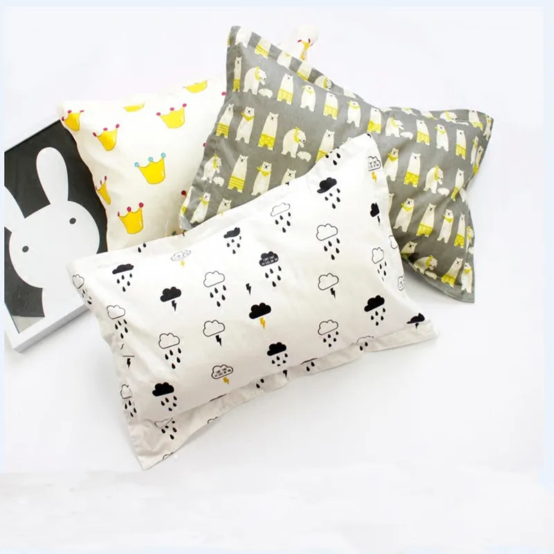 

30*50CM 100% Cotton Baby Pillowcase infant pillow case Animal Newborns pillow cover Cartoon Envelope Child Pillowcase boys girls