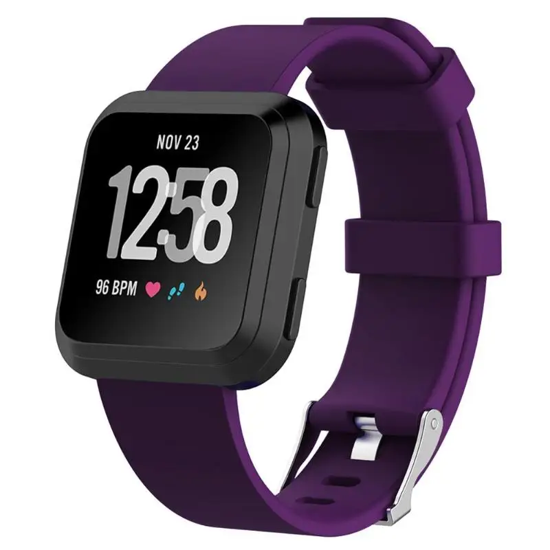 Для Fitbit Versa красочные взрослые Смарт-часы Мягкие силиконовые сменные спортивные
