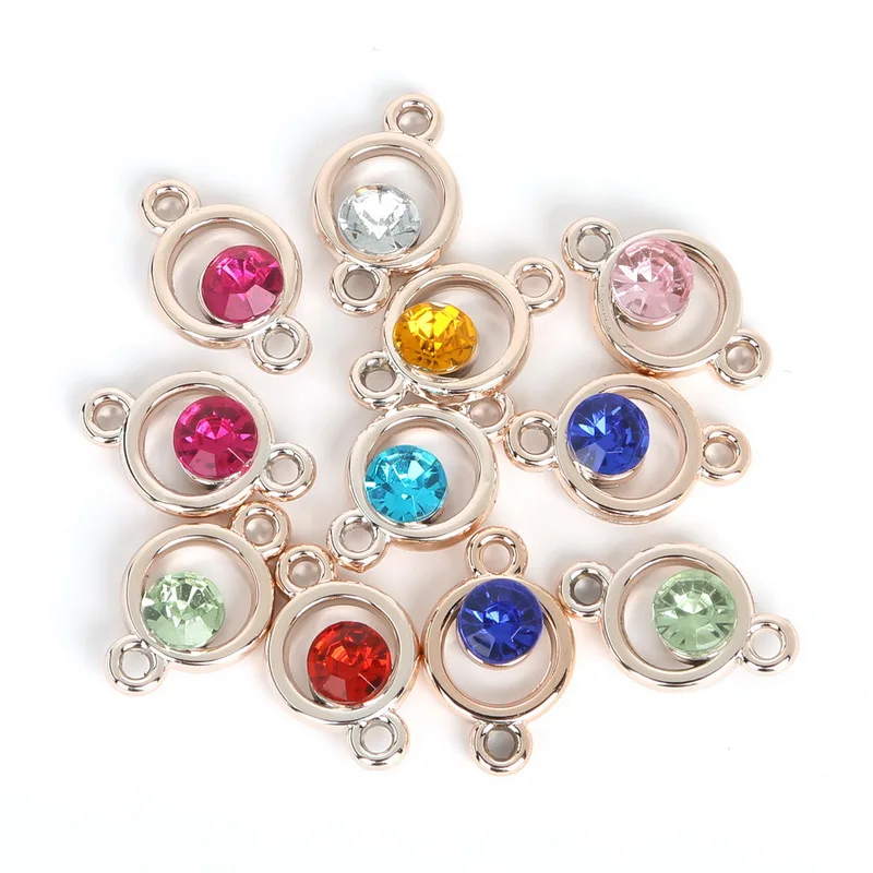 Plastic Acrylic Rhinestone CCB Charms Pendant Flower Colorful Mixable Styles 20pcs/Bag for Making Fashion Jewelry | Украшения и