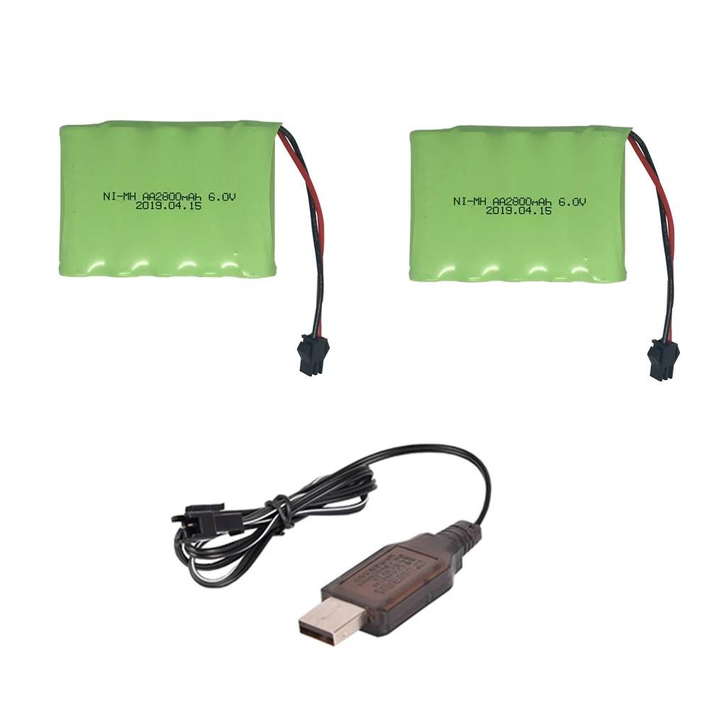 6v 2800mah M Style Ni MH батарея с USB высокой емкостью AA для электрических игрушек/RC