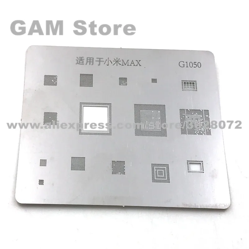 

For Xiaomi MAX BGA Stencil CPU RAM Power wifi Audio power amplifier IC Reballing Pin BGA Direct Heating Template G1050