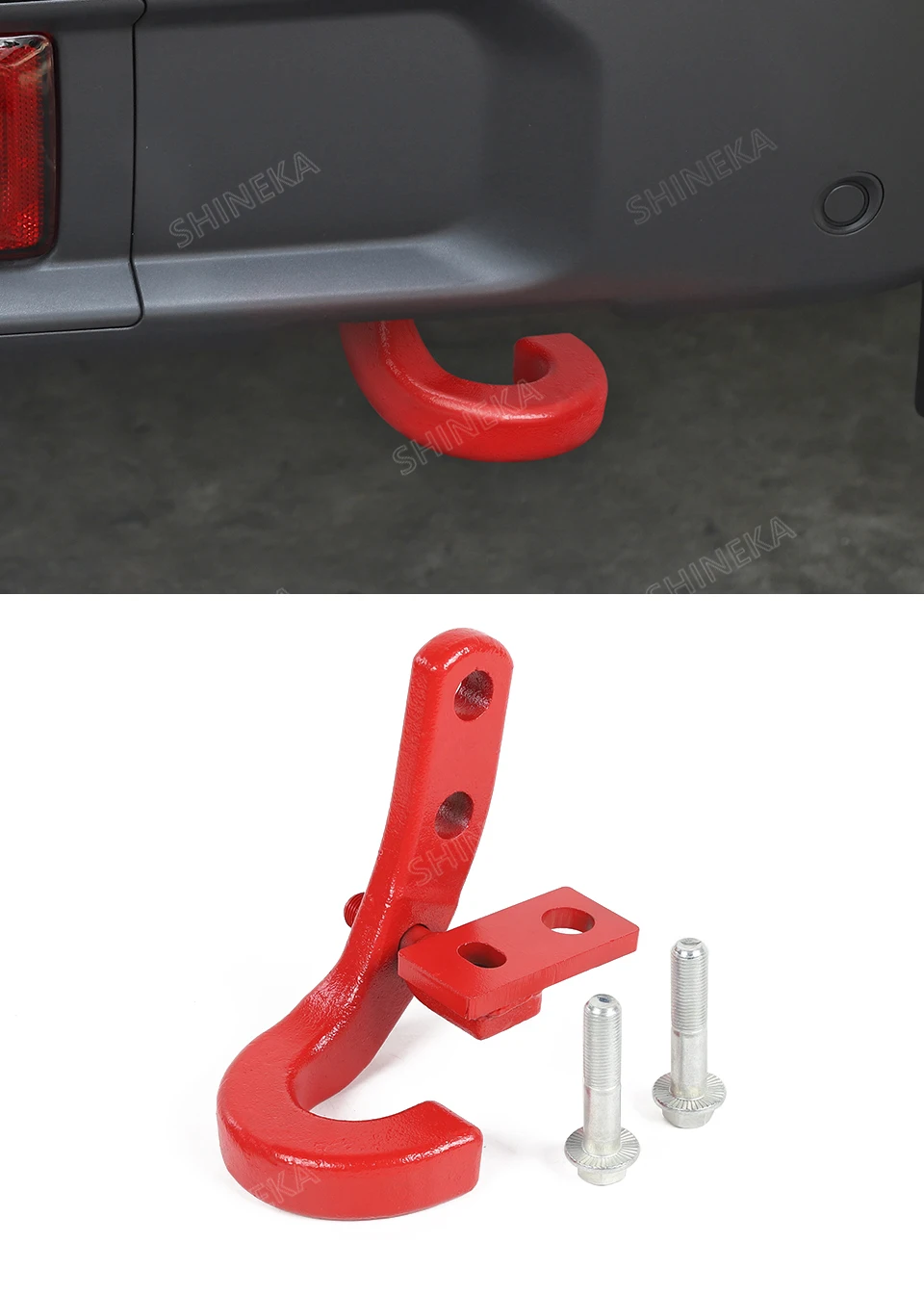 SHINEKA прицеп крюк для Jeep Wrangler JL+ Автомобильный задний бампер внедорожный открытый Тяговый крюк аксессуары для Jeep Wrangler JL