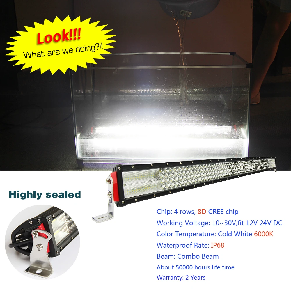 CO LIGHT 42 ''Led Bar 744W Led Chip 8D 74400Lm 12V Light Автомобильная лампочка для 4X4 внедорожника Lada