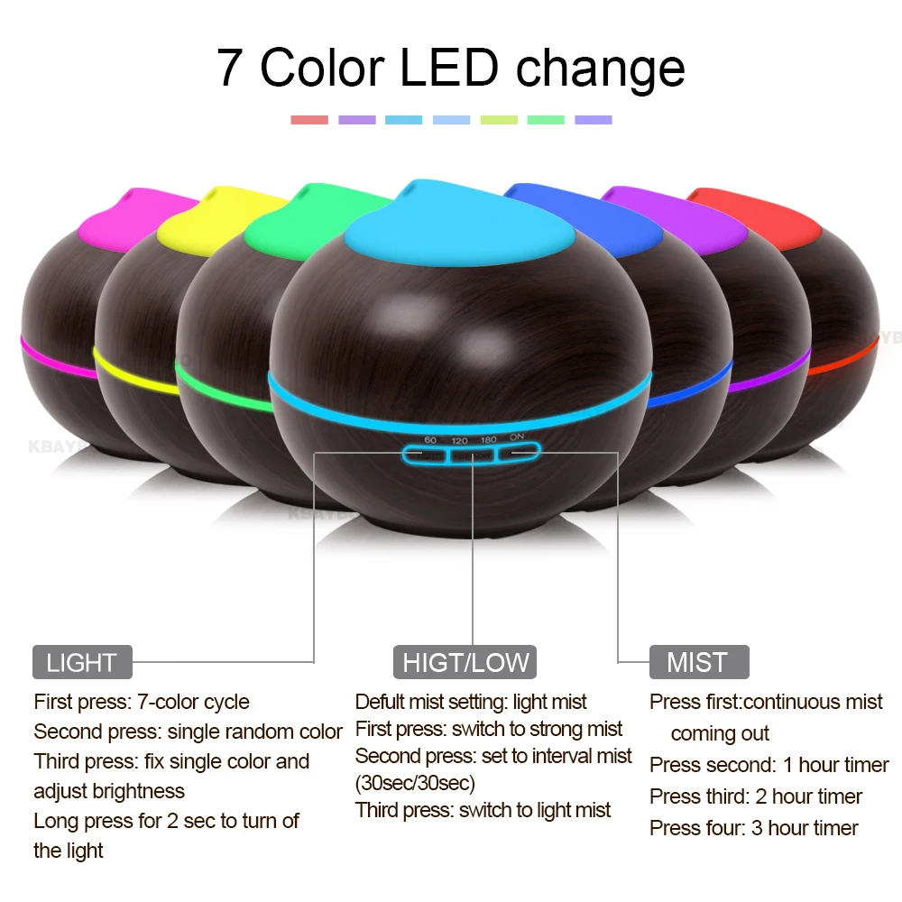 200 мл Горячая Распродажа светодиодный светильник ультразвуковой увлажнитель