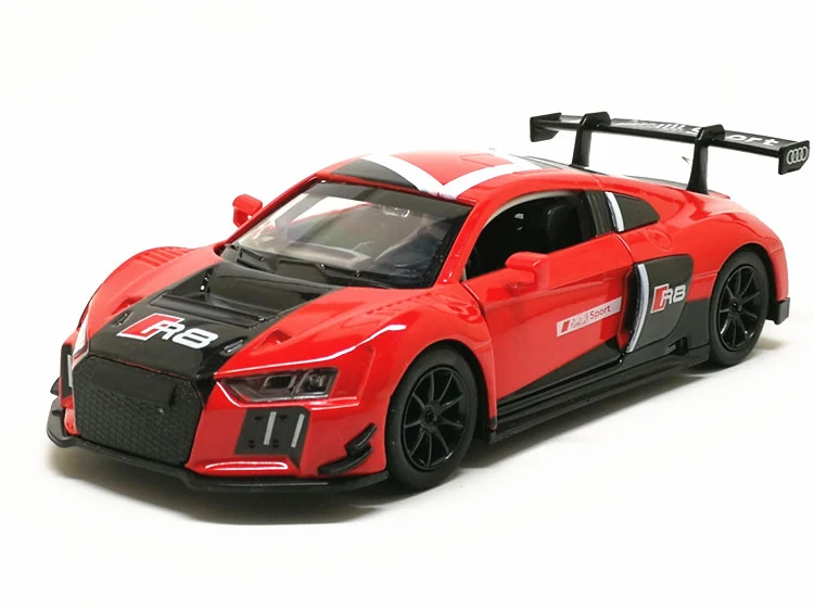 1:30 литая под давлением Металлическая Модель автомобиля игрушки AUDI R8 LMS спортивный автомобиль Реплика звуковые огни детские подарки