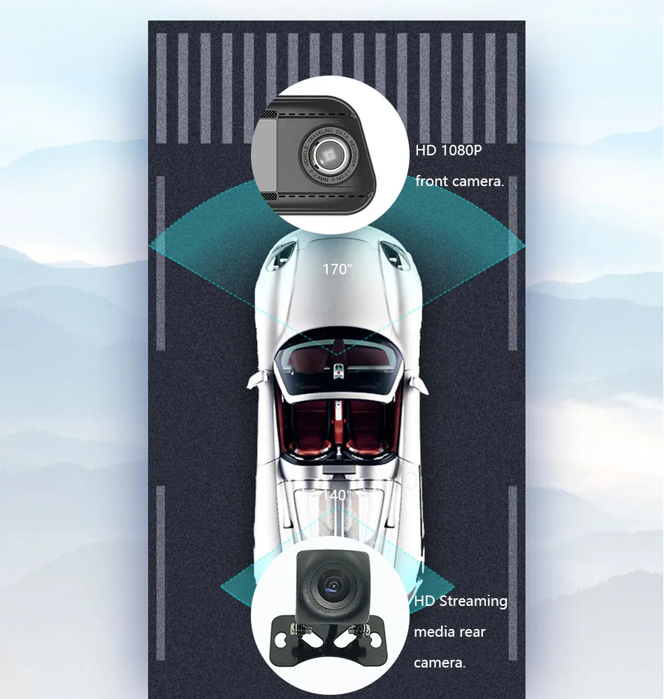 Автомобильный видеорегистратор ANSTAR HD камера Автомобильное Зеркало 1080P 4G ADAS 1" зеркало заднего вида регистратор динамик для автомобилей зеркала gps навигатор видеорегистратор