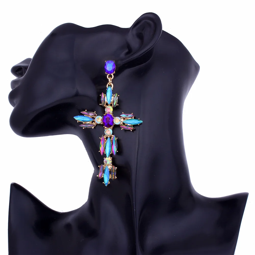 2021 Роскошные серьги ZA с кристаллами женские большие крупные массивные в стиле