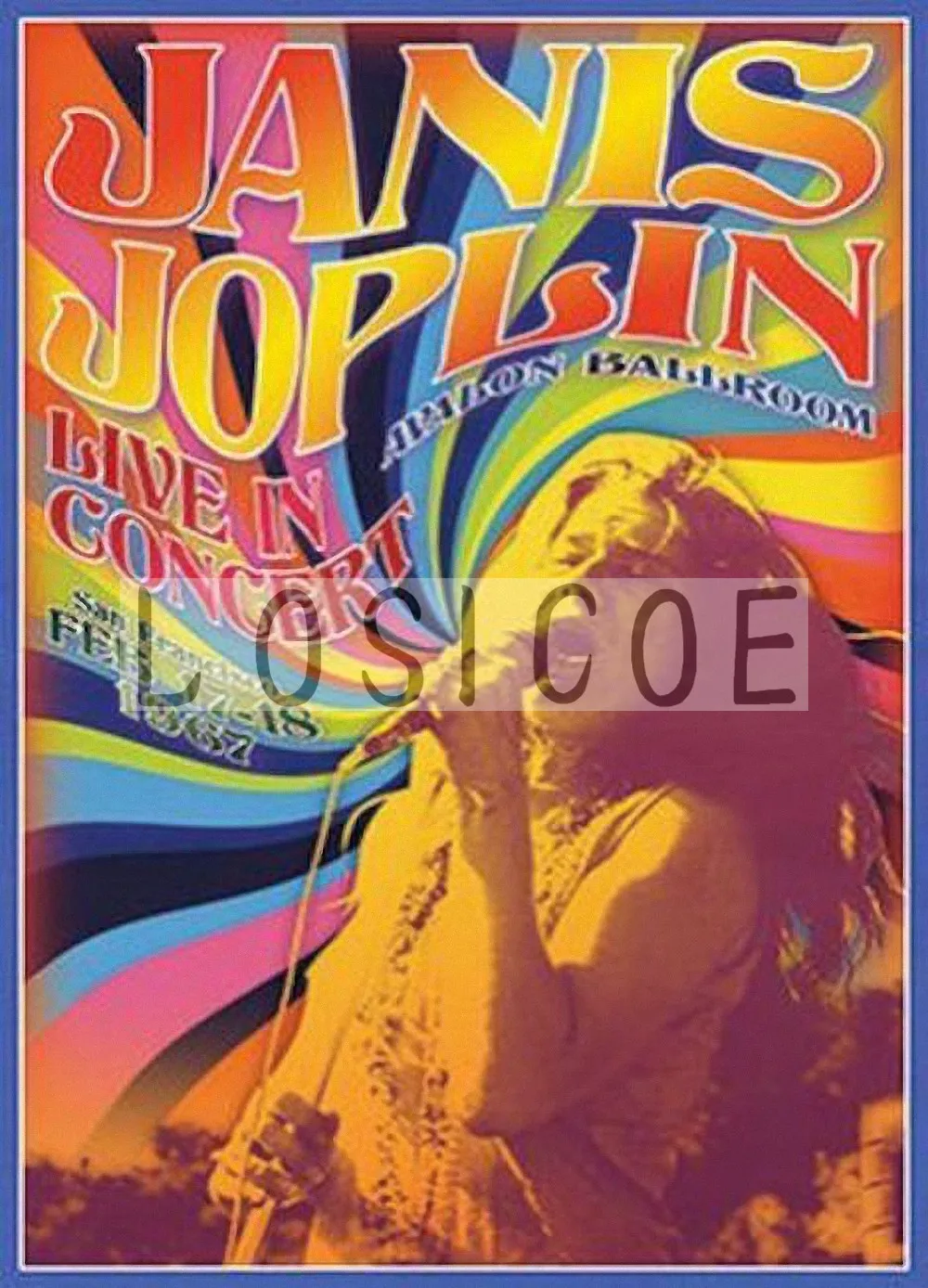 Janis Joplin винтажный постер для вина 30х42 см Крафт настенная бумажная наклейка