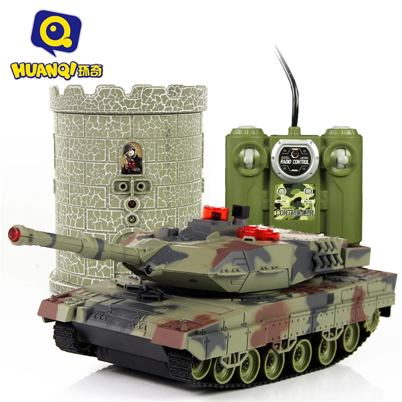 Huanqi 550 RC Инфракрасного Боевой Танк Башни Модели 27 МГц Автоматической Шоу Башне