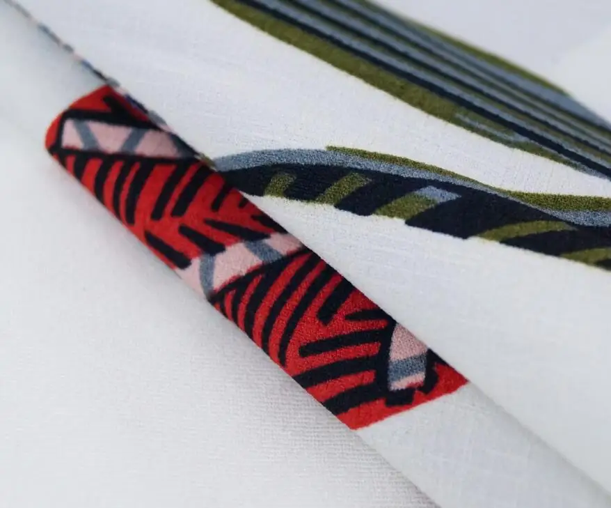 

Leaves simple design D + Home Fabric international online fashion trends fabric clothing material linen cotton