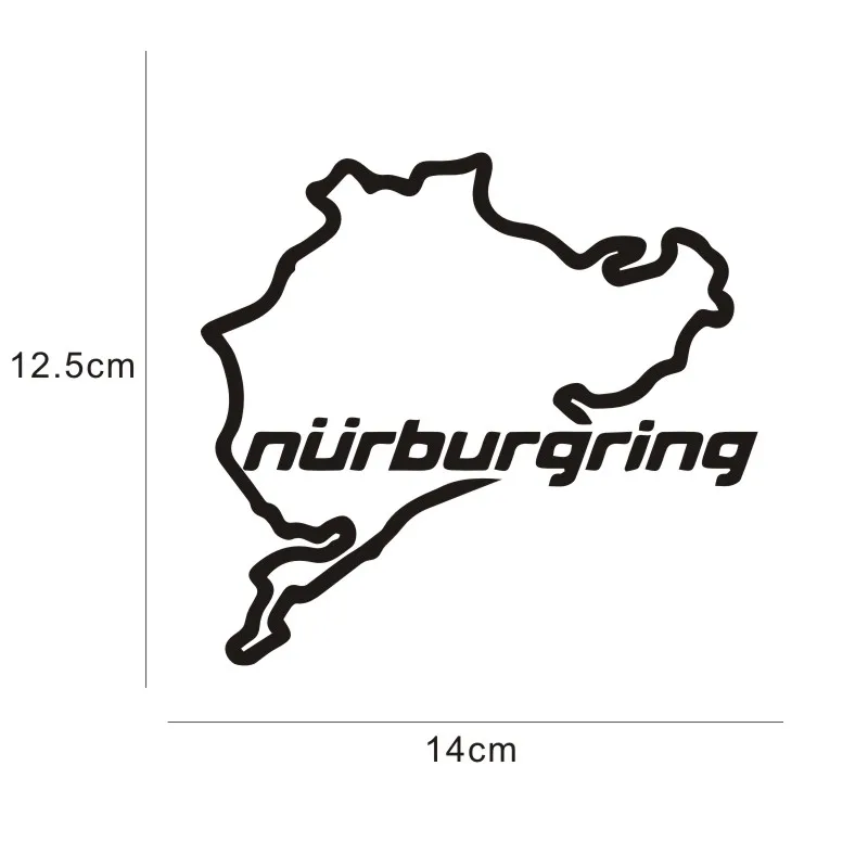 2 шт./компл. Автомобильная наклейка гоночная дорожная Nurburgring Виниловая для