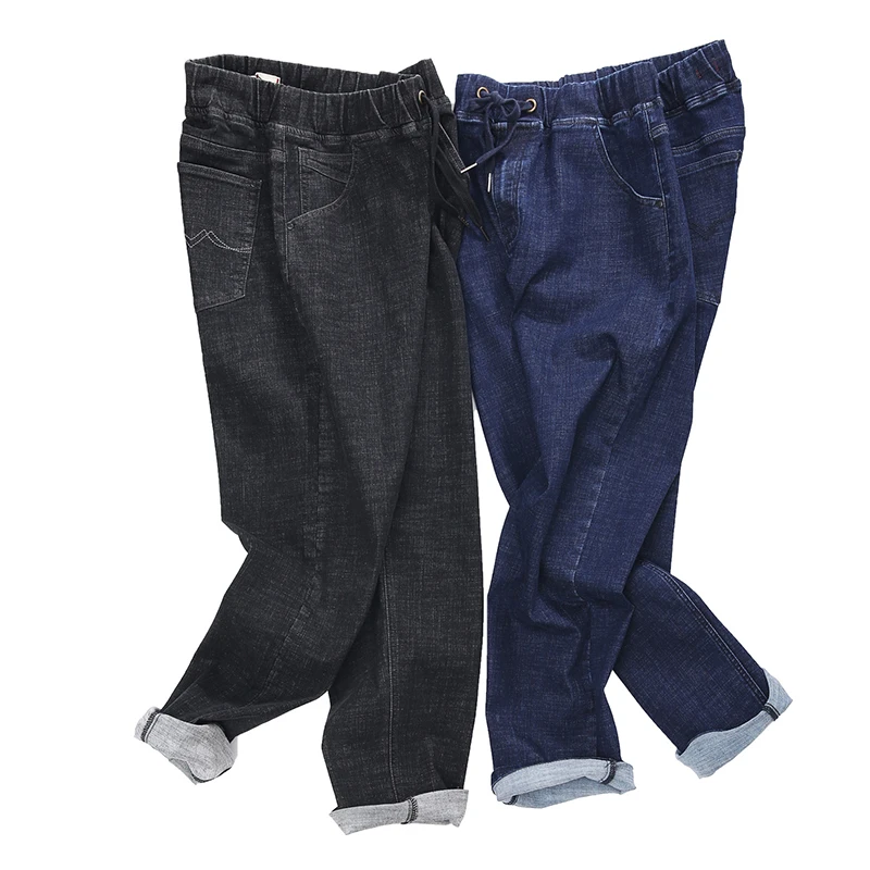 

Plus Size 44 46 48 50 52 New Men's Casual Stretch Jeans High Quality Business Large Size Daning Trousers Male Pants Brand