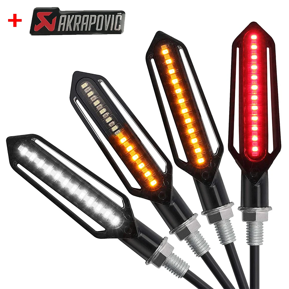 12 V мотоциклов светодиодный сигнал поворота для Honda CB 300R 400 1300SB 250F 300F 400SS 1100 900 750 125X 500F 150 125 T 150R 125R Akrapovic