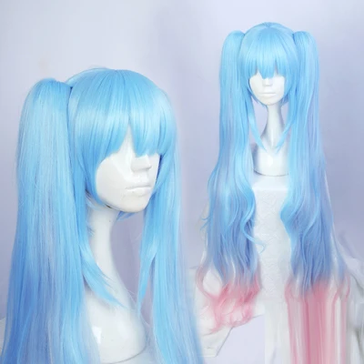 VOCALOID Хацунэ Мику косплей костюм Зима Мику Лолита платье карнавал Хэллоуин костюмы для женщин аниме одежда наряды cos - Цвет: wig
