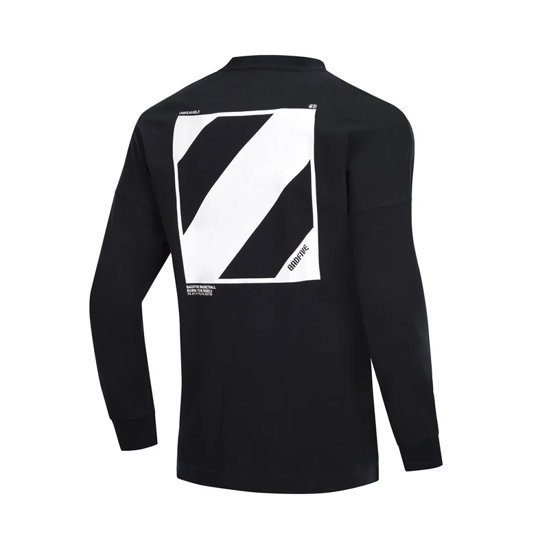 Мужская баскетбольная футболка Li-Ning BAD FIVE свободная Спортивная с длинными