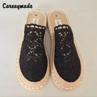 careaymade pure handmade dichotomanthes shoes the retro art mori girl wire side slippers the women beach sandals5 colors