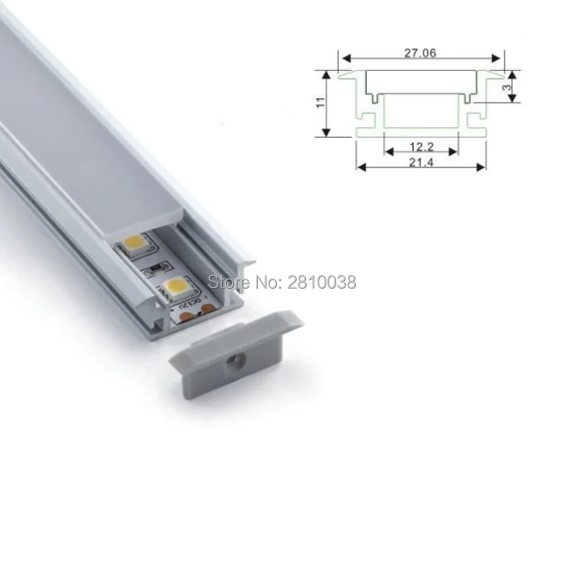 10 X 1M Sets/Lot T style Anodized aluminum housing for led lights and Extruded led profile alu for Floor or ground lights