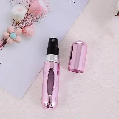 Bright Pink Портативная 5 мл многоразовая мини-парфюмерная бутылка с пульверизатором для путешествий ароматизатор спрей-кейс духи безвоздушный насос косметический контейнер LYQ - Цвет: Bright Pink