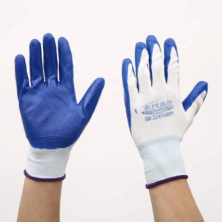

1 Pair Garden Gloves Safety Gloves Nylon With Nitrile Coated Work Glove