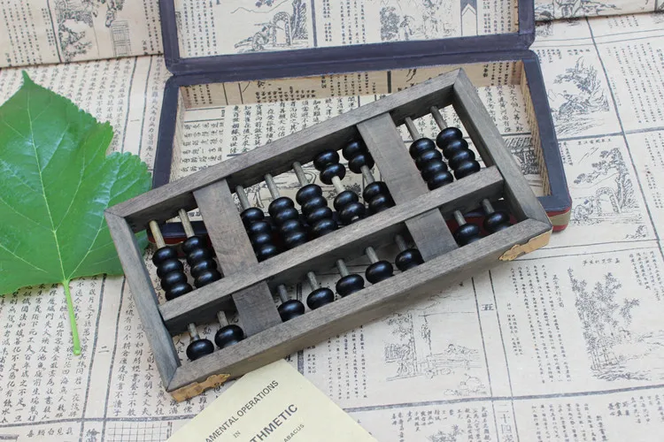 Высококачественный обучающий инструмент из 11 колонок Старое дерево abacus