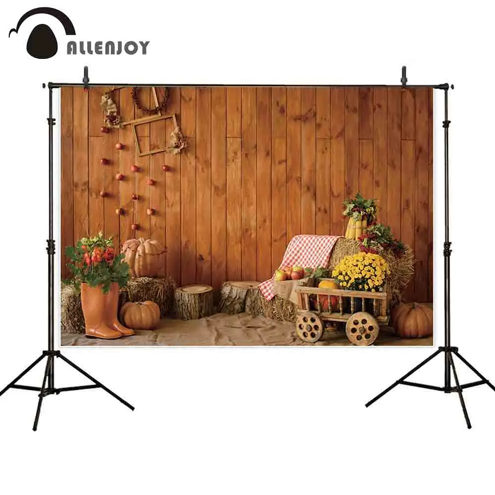 Фон для фотосъемки Allenjoy с изображением осенней деревянной стены тыквы Хэллоуина благодарения портретный фон фотостудия фотобудка