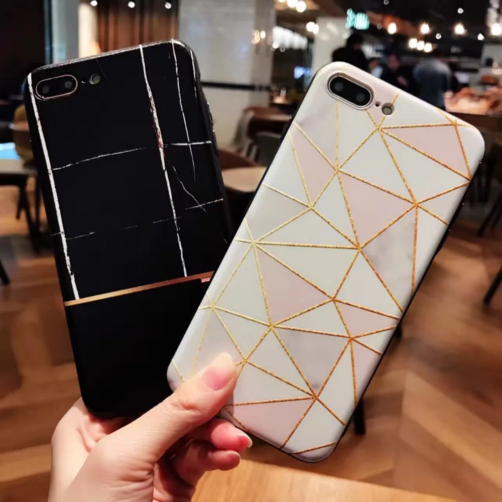 Мода телефоны Чехлы для iphone 8 чехол Обложка с рисунком текстуры мраморного камня X