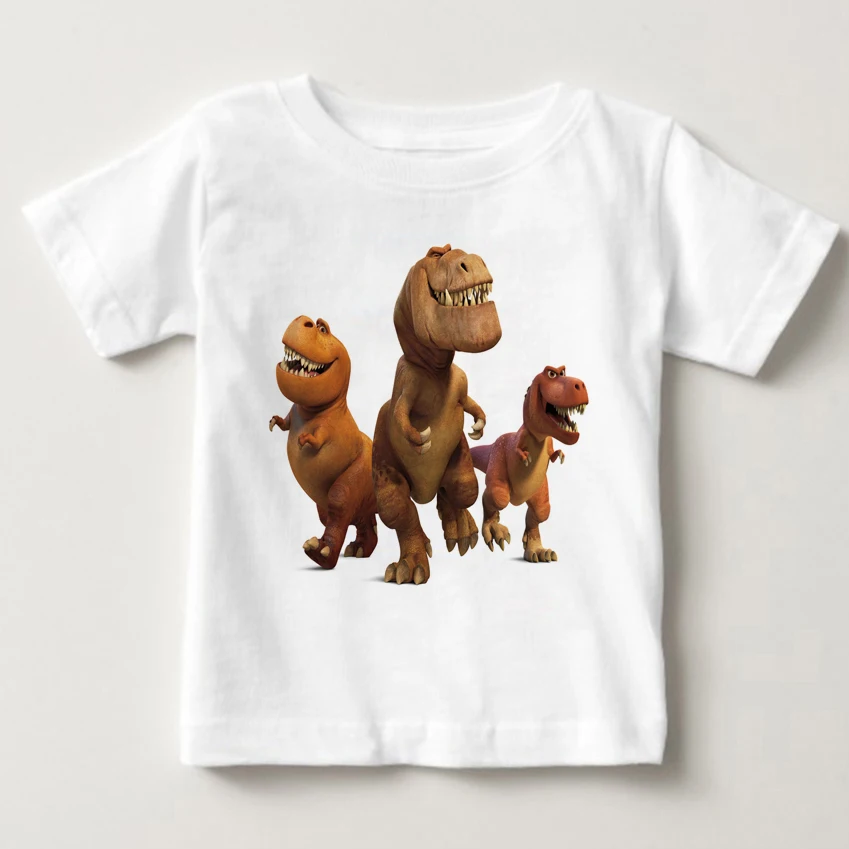 

2019 Boy The Good Dinosaur T Shirt Children Summer Cartoon Printed Clothes Girl Cotton T-shirt Baby white Colors Tee Tops MJ