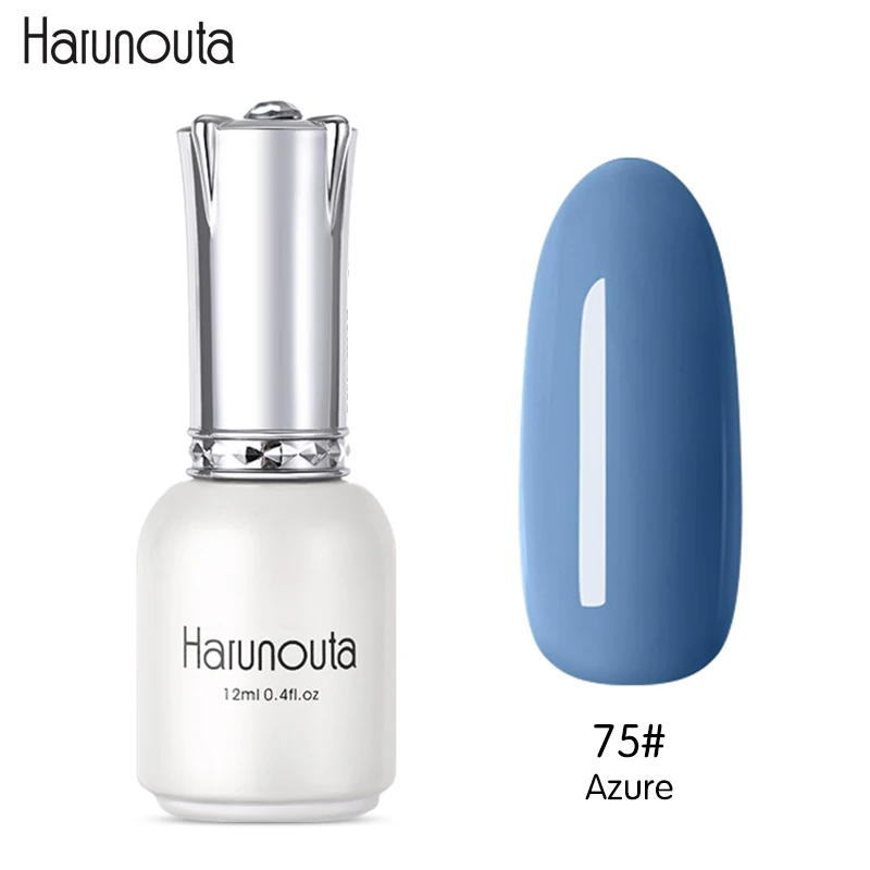 Azure Harunouta 12 мл однотонная одежда личная гигиена Красный Фиолетовый Блеск Звездное платины краски стойкий гель для ногтей дизайн ногтей гель Лаки - Цвет: Azure