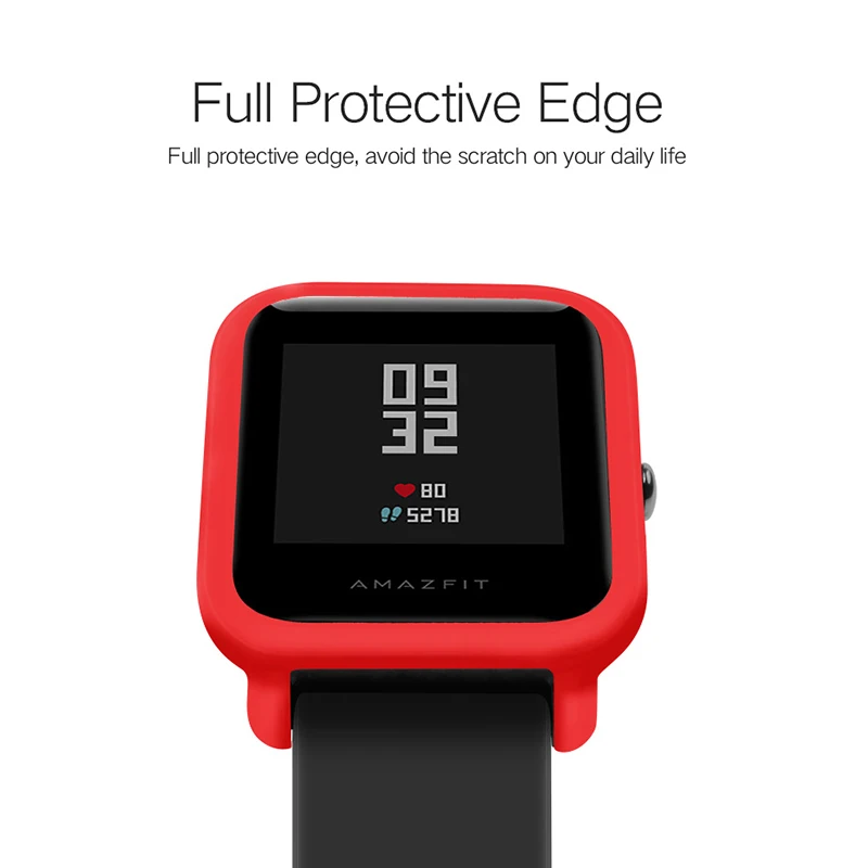 Amazfit Bip чехол PC защитный для Xiaomi Huami Бампер корпус легкие Смарт часы аксессуары